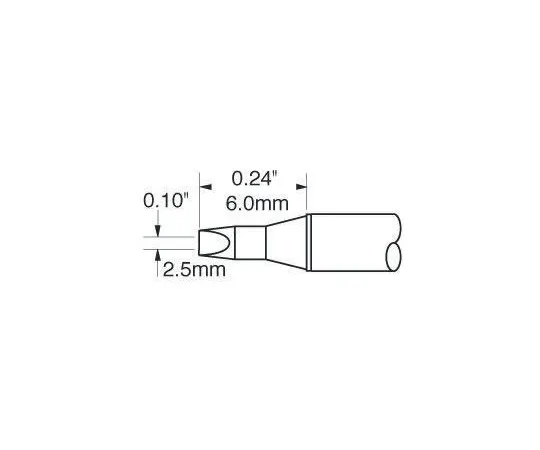 63-4890-68 Metcal 2.5 mm Straight Chisel Soldering Iron Tip for *** with MX-500 & MX-5000 Systems; MX-RM3E & MX-H1-AV Hand-pieces STTC-136P