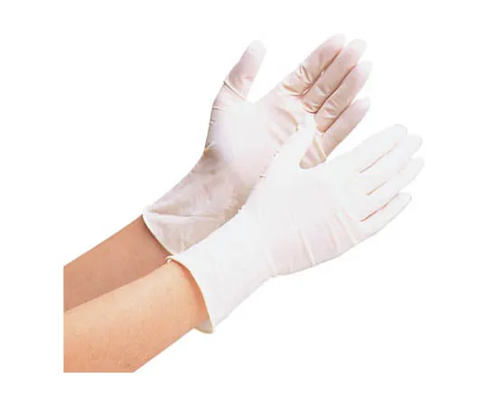 67-3144-07 Natural Rubber Disposable Gloves Belte 600 N with White Powder (100 ct) S Size VERTE-600-S
