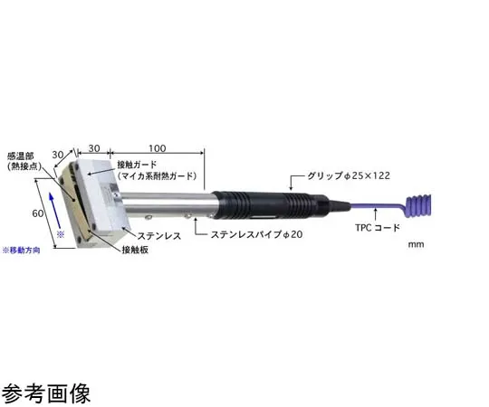 65-3529-93 Temperature Sensor for High Performance Moving Surface Contact Support Type SX Series -50~600°C Slide Guard Type Straight E Type SX-581E-01-1-TPC1-ASP