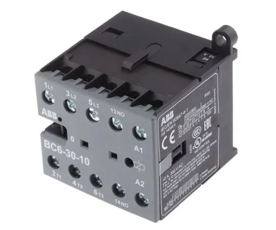 63-4796-10 ABB 3 Pole Contactor, 9 A, 24 V dc Coil, B Range, 3NO, 4 kW GJL1213001R0101 - BC6-30-10