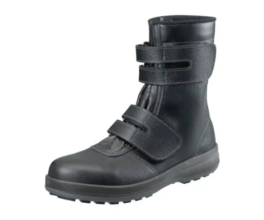 61-9692-03 Safety Shoes (Hook And Loop Fastener Type Long Laced Shoes) WS38 Black 23.5cm WS3823.5cm