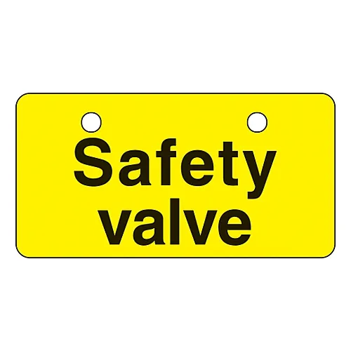 61-3399-70　［Discontinued］English Letters Valve Open and Closed Sign Sefety Valve (Yellow) V-5　168005