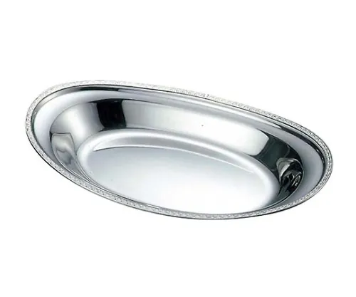 61-6842-03 IKD 18-8 Ripple Curry Dish 12.5 inch 1448200