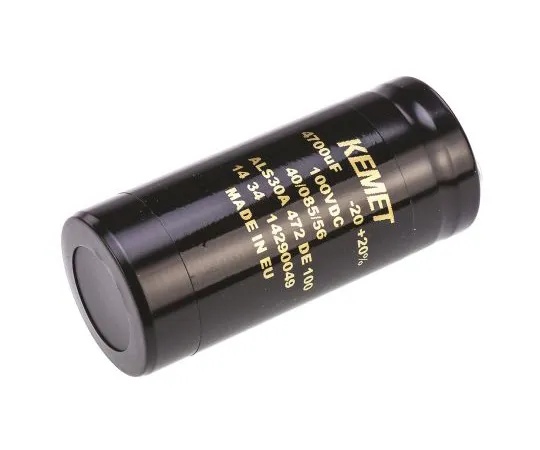 63-4778-14 KEMET 4700μF 100V dc Aluminium Electrolytic Capacitor, Chassis Mount 36 x 82mm +85°C 36mm 82mm ALS30A472DE100