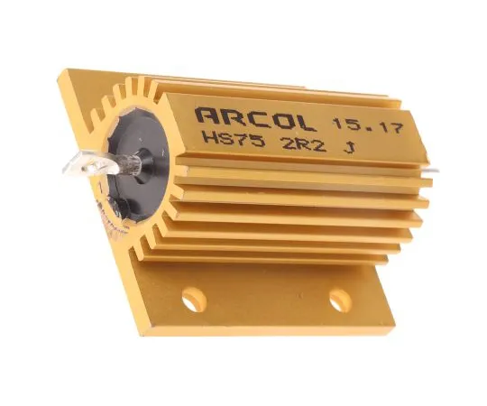 63-4758-63 Arcol HS75 Series Aluminium Ho***d Axial Wire Wound Panel Mount Resistor, 2.2Ω ±5% 75W HS75 2R2 J