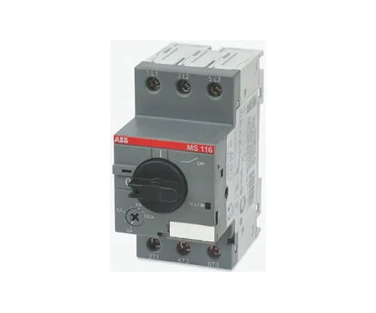 63-4795-86 ABB Manual 3P Motor Protection Circuit Breaker, 690 V ac, 1, 3 Phase, IP20 MS116-0.63