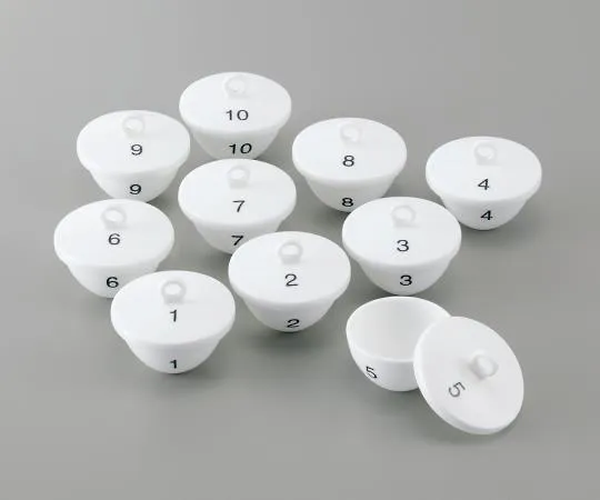 2-300-11　［Discontinued］Porcelain Crucible with Number 10 Pcs Set with Lid 15mL