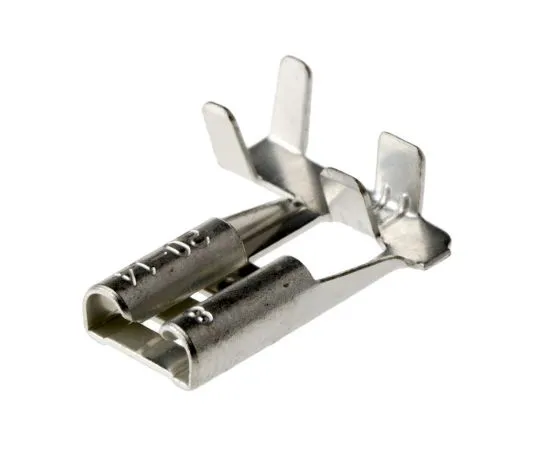 63-4824-61 RS PRO Uninsulated Crimp Flag Terminal, 1.5mm² to 2.5mm², 16AWG to 14AWG, Grey, Tin Plated 488-1336