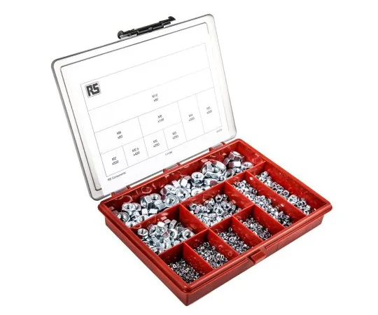 63-4655-27 RS PRO 2140 Piece Steel Hex Full Nuts Box 823-881
