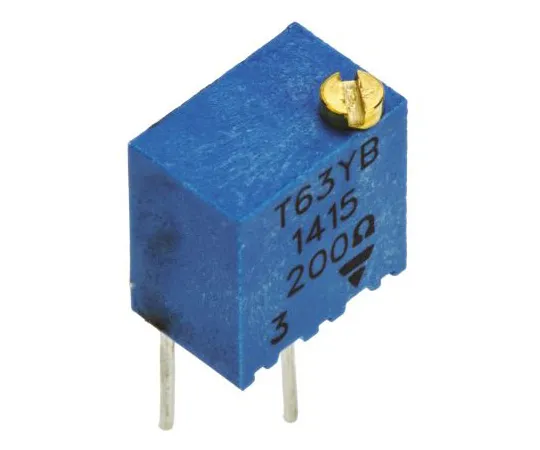 63-4776-31 200Ω Through Hole Trimmer Potentiometer 0.25W Top Adjust Vishay T63 Series T63YB201KT20