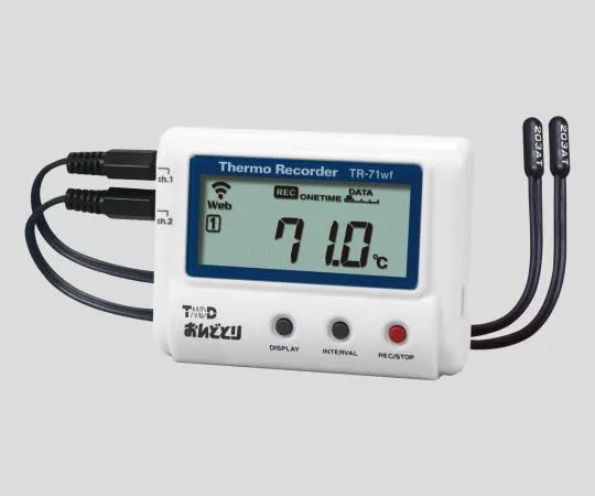 6-9183-21-22　［Discontinued］ONDOTORI Temperature Recorder (Wireless LAN, Temperature 2ch Measurement) With Certificate Of Analysis　TR-71wf