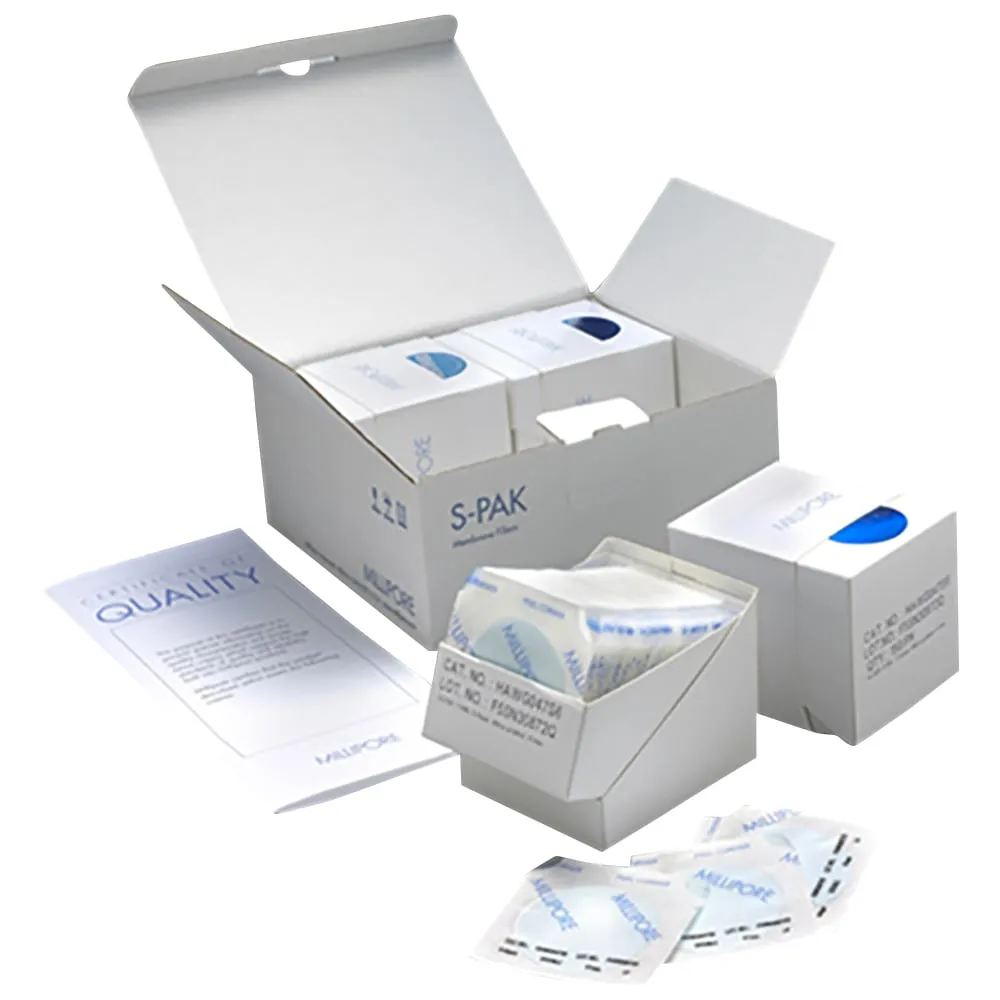 2-7557-01 Sterilized Filter S-Pak(TM) White Membrane, Black Lattice 0.22μm 150 Pieces x 4 Sets GSWG047S6