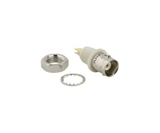 63-4689-88 Amphenol BNC Series Straight 50Ω Panel Mount Bulkhead Fitting BNC Connector, jack, Nickel, Solder Termination 031-10-RFXG1