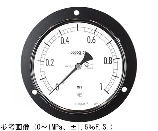 65-4281-54 Normal Pressure Gauge (Φ100) Embedded D Frame (Mounting Hole) for Heat and Vibration Resistance 0.6 MPa AE15-231