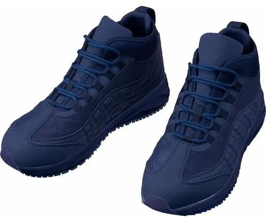 64-0984-32 Safety Shoes Middle Cut Navy 25.0 cm S1193