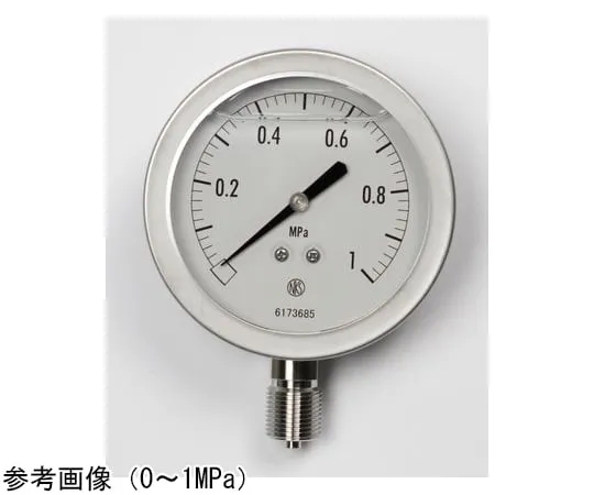 65-4324-05-20 Pressure Gauge with Glycerin (75Φ) with 0.16 MPa with Inspection Certificate GV51-133