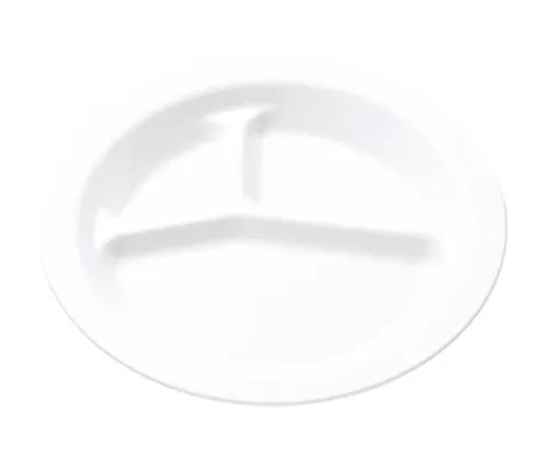 61-6841-50 PP Round Lunch Dish, 3 Pieces, No. 1714 W, White 7724430