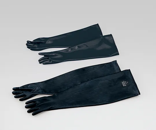 1-3475-11　［Out of stock］Vaccum Type Glove Box Glove Made Of Butyl Rubber　AZGBG-6BL
