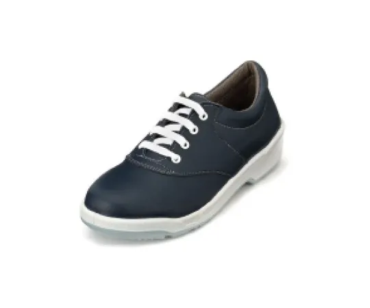 64-6541-65　［Discontinued］Women's Urethane 2-Layer Synthetic Leather Sneakers (Velcro) Navy Blue 22 cm　ANL3015B