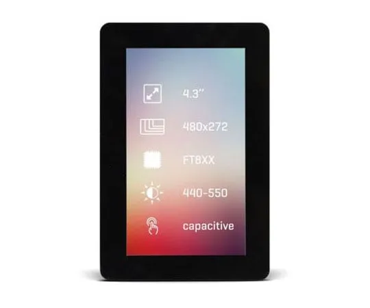 63-4689-48 MikroElektronika MIKROE-2168 TFT LCD Colour Display / Touch Screen, 4.3in, 480 x 272pixels MIKROE-2168