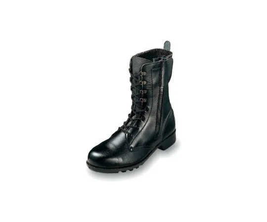 64-6538-31 Work Safety Lace-Up Boots with Zipper Black 23 cm CH511