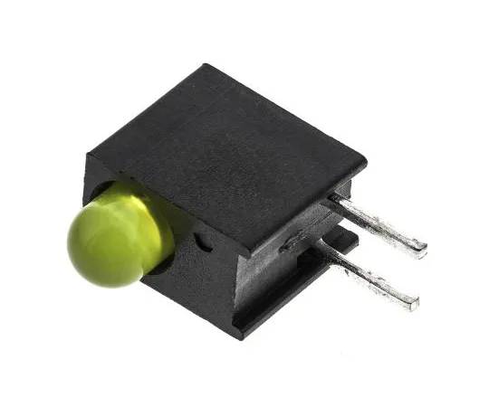 63-4873-48 Dialight 551-0307F, Yellow Right Angle PCB LED Indicator, Through Hole 2.1 V 551-0307F