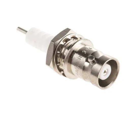 63-4728-47 Radiall BNC Series Straight 50Ω Panel Mount Bulkhead Fitting BNC Connector, jack, Nickel, Solder Termination R316553000