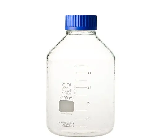 61-4424-91　［Discontinued］Screw Cap Bottle Wide-Mouth Safety Coat with Blue Cap 5L　017250-05000