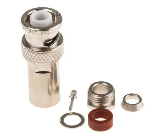 63-4728-44 Radiall Straight 50Ω Cable Mount BNC Connector, Plug, Nickel, Clamp Termination, RG141, RG142, RG223, RG400, RG58 R316007000