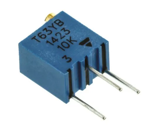 63-4776-36 10kΩ Through Hole Trimmer Potentiometer 0.25W Top Adjust Vishay T63 Series T63YB103KT20