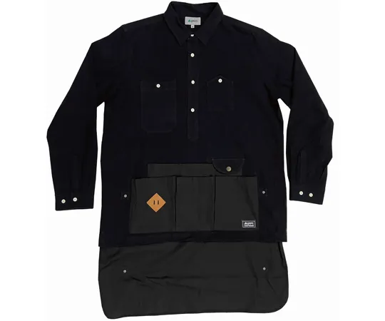 65-5559-56　［Discontinued］Cotton Linen Craftsman Shirt Black 1　140224-BK-1