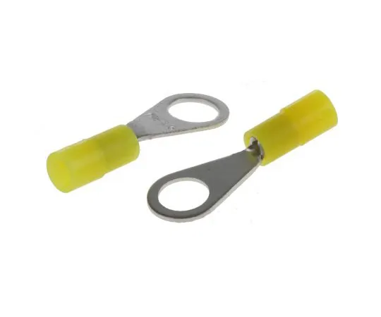 63-4741-98 RS PRO Insulated Ring Terminal, M4 Stud Size, 0.2mm² to 0.5mm² Wire Size, Yellow 239-4133