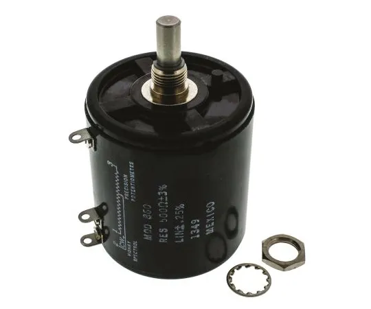 63-4754-84 Vishay 1 Gang 10 Turn Rotary Wirewound Potentiometer with a 6.35 mm Dia. Shaft, 500Ω, ±1%, 8W, Linear 860B1501 860B1501