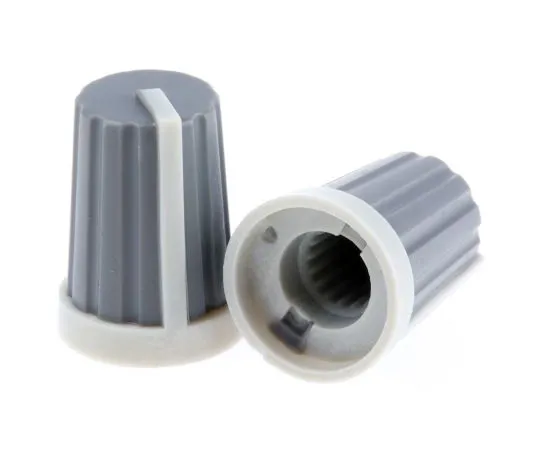 63-4805-50 RS Pro Potentiometer Knob, Push-On Type, 13mm Knob Diameter, Grey, Splined Shaft Type, 6mm Shaft 467-5901
