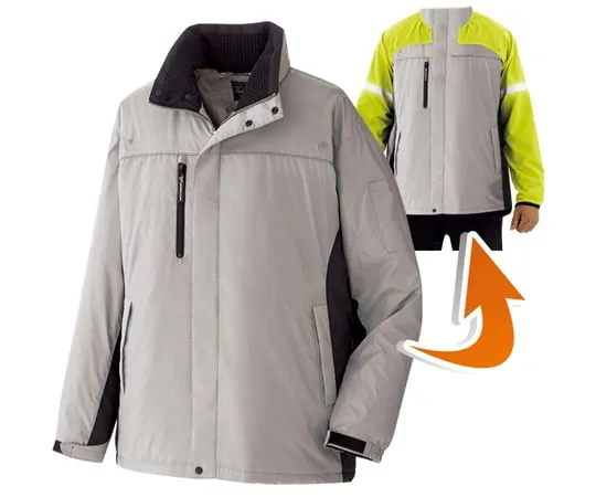 65-1321-41　［Discontinued］VERDEXCEL Cold Protection Short Coat Gray x Black SS VE1031-UE-SS　VE1031-UE-SS