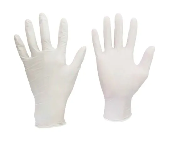 67-3143-88 Nitrile Disposable Gloves Belte 751 K White No Powder 100 ct SS Size VERTE-751K-SS