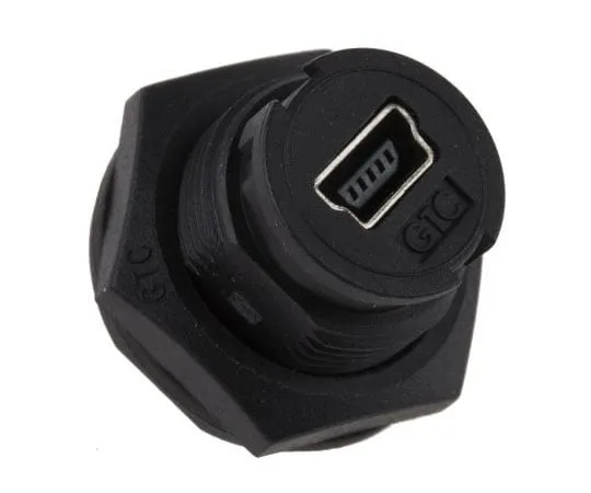 63-4662-02 RS PRO, Straight, Panel Mount, Plug Type Mini B IP67 USB Connector 111-6757