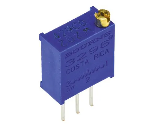 63-4850-46 2kΩ Through Hole Trimmer Potentiometer 0.5W Top Adjust Bourns 3296 Series 3296W-1-202LF