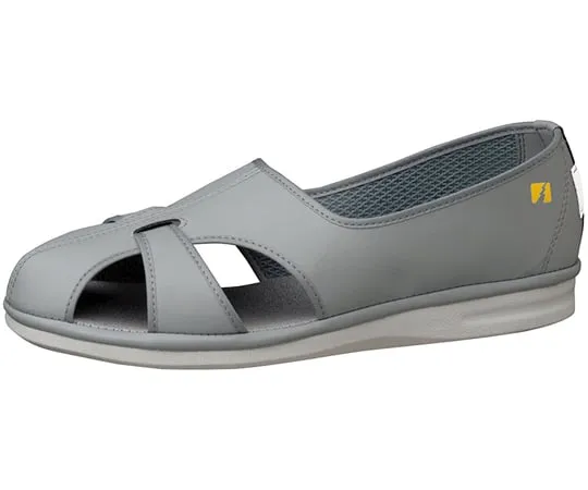 67-6617-36 Unisex Electrostatic Work Shoes Sandal Type PS-01S Gray 21.0 cm PS-01S-GY-21.0