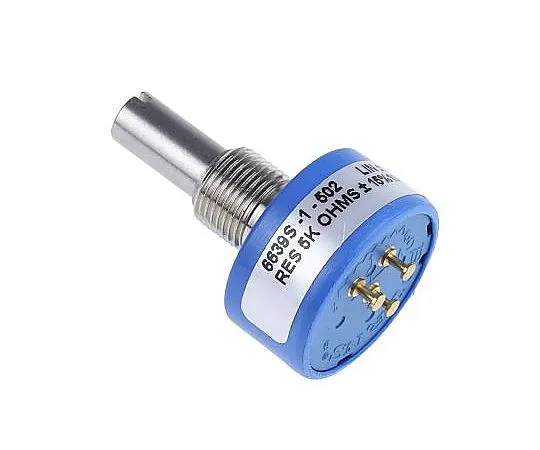 63-4704-24 Bourns 1 Gang Continuous Turn Rotary Conductive Plastic Potentiometer with a 6.35 mm Dia. Shaft, 5kΩ, ±15%, 1W, Linear 6639S-1-502