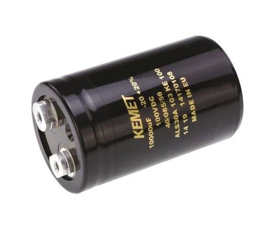 63-4778-16 KEMET 10000μF 100V dc Aluminium Electrolytic Capacitor, Chassis Mount 51 x 82mm +85°C 51mm 82mm ALS30A103KE100