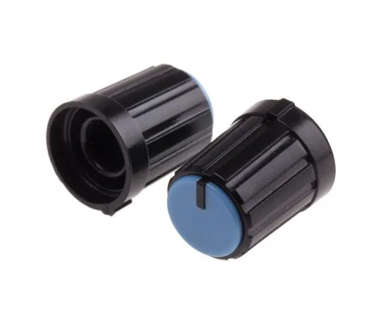 63-4805-52 RS Potentiometer Knob, Push-On Type, 13.3mm Knob Diameter, Black, Splined Shaft Type, 6mm Shaft 467-5939