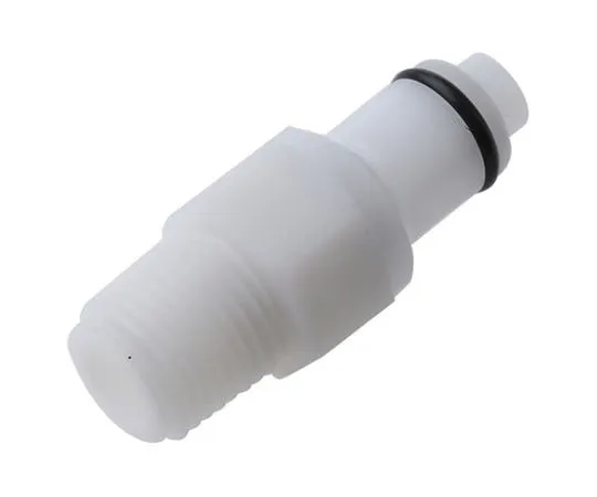 63-4716-85 Straight Hose Coupling 1/4in Coupling Insert - Valved, Thread Mount, 1/4 in R Male, Acetal PLCD24004BSPT