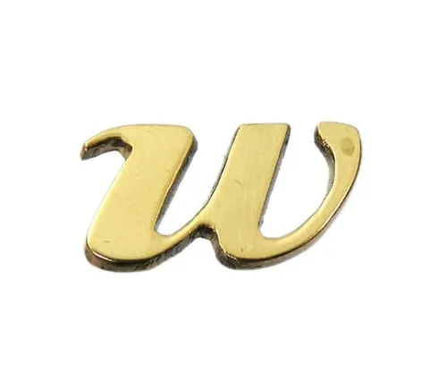 61-7430-99 Brass Gold Characters Small Characters W QS20-W