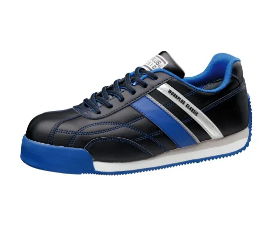 62-0937-11　［Discontinued］Toe Puff Included Sneakers Work Plus Classic WPC-111 Black x Blue 22cm　WPC111-BK/BL-22