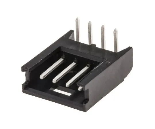 63-4840-86 TE Connectivity AMPMODU MOD II, 4 Way, 1 Row, Right Angle PCB Header 280378-1