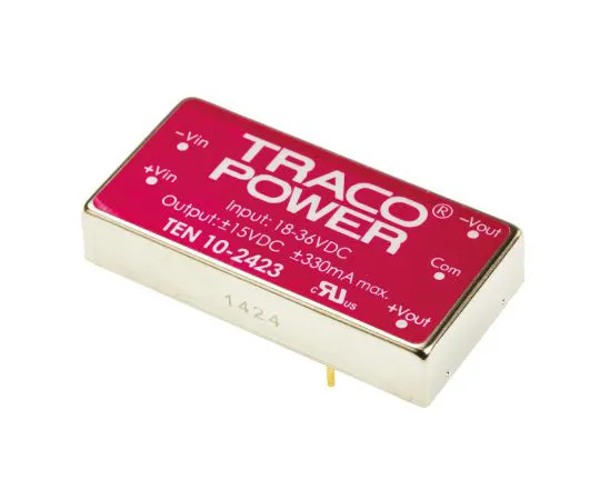 63-4742-69 TRACOPOWER TEN 10 10W Isolated DC-DC Converter Through Hole, Voltage in 18 → 36 V dc, Voltage out ±15V dc TEN 10-2423