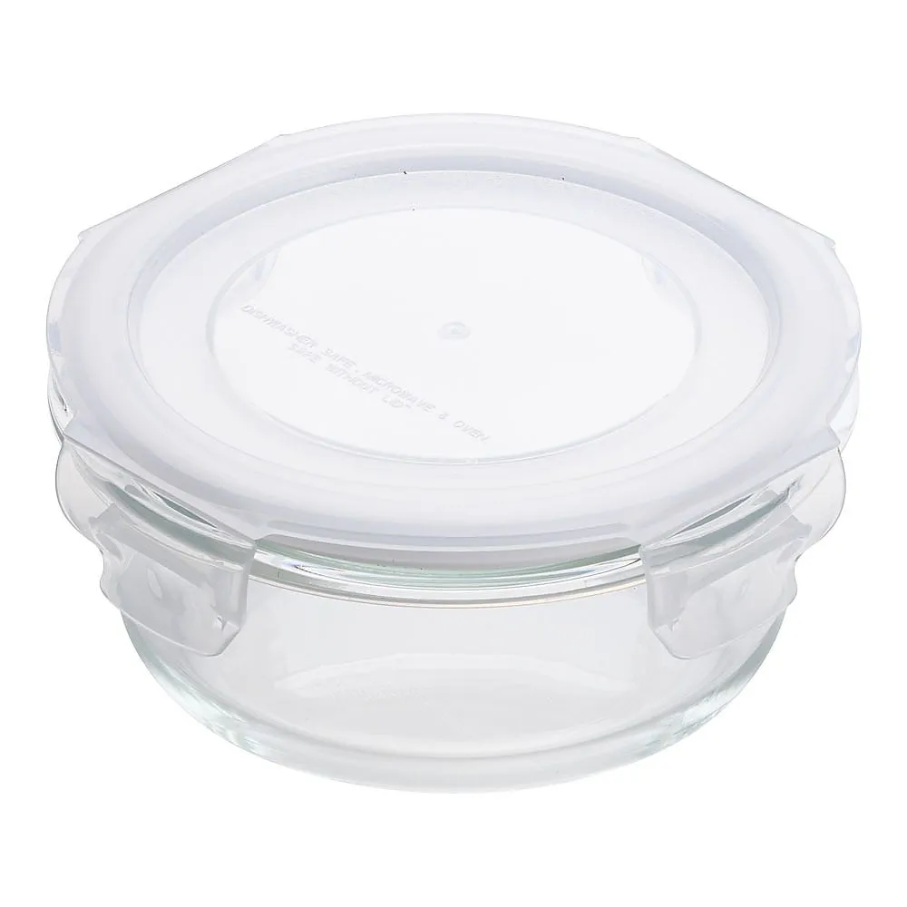 65-3867-79 Heat-Resistant Glass Storage Container Round Type 400 ml 4330
