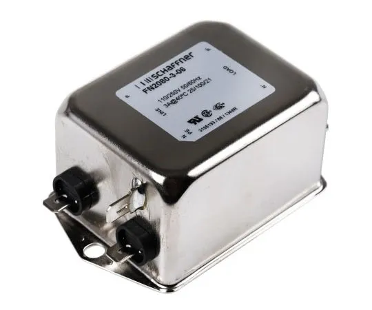 63-4732-87 Schaffner FN2080 Series 3A 250 V ac 400Hz Chassis Mount RFI Filter, with Tab Terminals FN2080-3-06