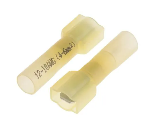 63-4681-38 RS Pro, Yellow Insulated Crimp Tab Terminal, 4mm² to 6mm², 12AWG to 10AWG, 6.35 x 0.8mm 125-1979